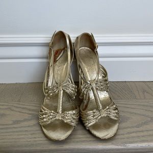 Chanel Interlocking CC Logo Leather Gladiator Sandals size 38 1/2 🫶🏼